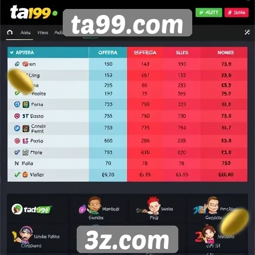 Comparativo de ta99.com com outras plataformas de jogos