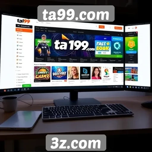 navegando pela interface do usuário do ta99.com