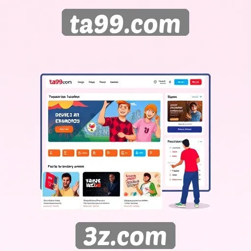 Experiência do usuário no design do site ta99.com