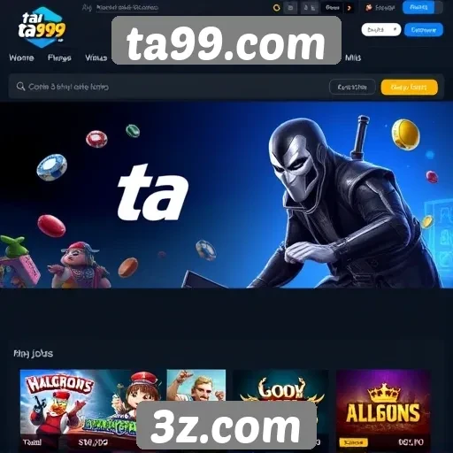 Variedade de jogos disponíveis em ta99.com